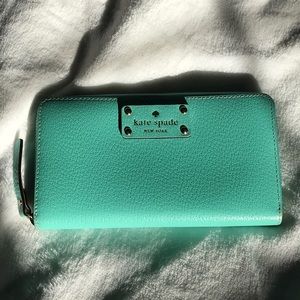 Kate spade aqua wallet, excellent Condition
